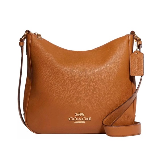 Coach Handbags - COACH Ellie File Bag- Light Saddle Pebbled Leather- Crossbody Coach Bags